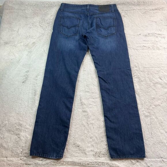 Guess Jeans Mens Size 31x34 Vermont Slim Straight Stretch Denim Measures 34x33 - Picture 12 of 12